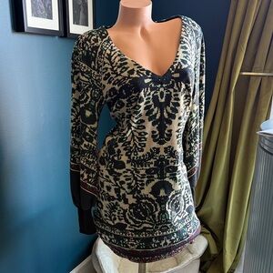 Free People Patterned Sweater Dress